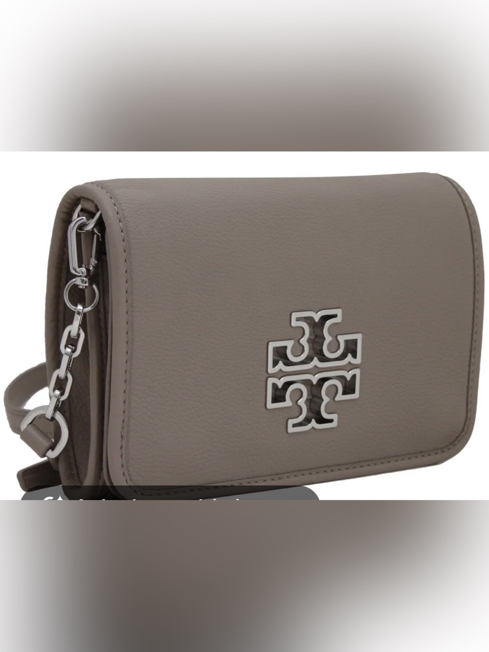 Tory Burch Britten Combo Crossbody Bag - French Gray Leather